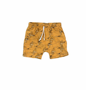 Beach Shorts in Mustard Ducks