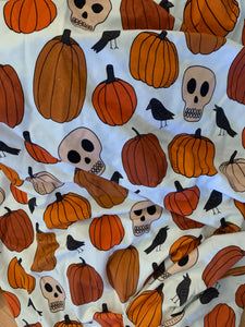 Basic Peplum in Halloween Pumpkins and Skulls