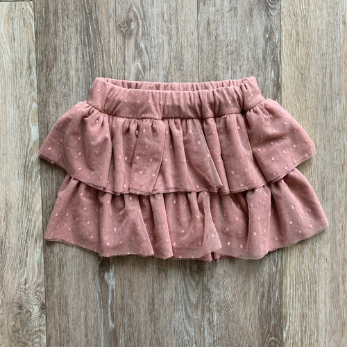 Ruffle Skirt in Dusty Pink